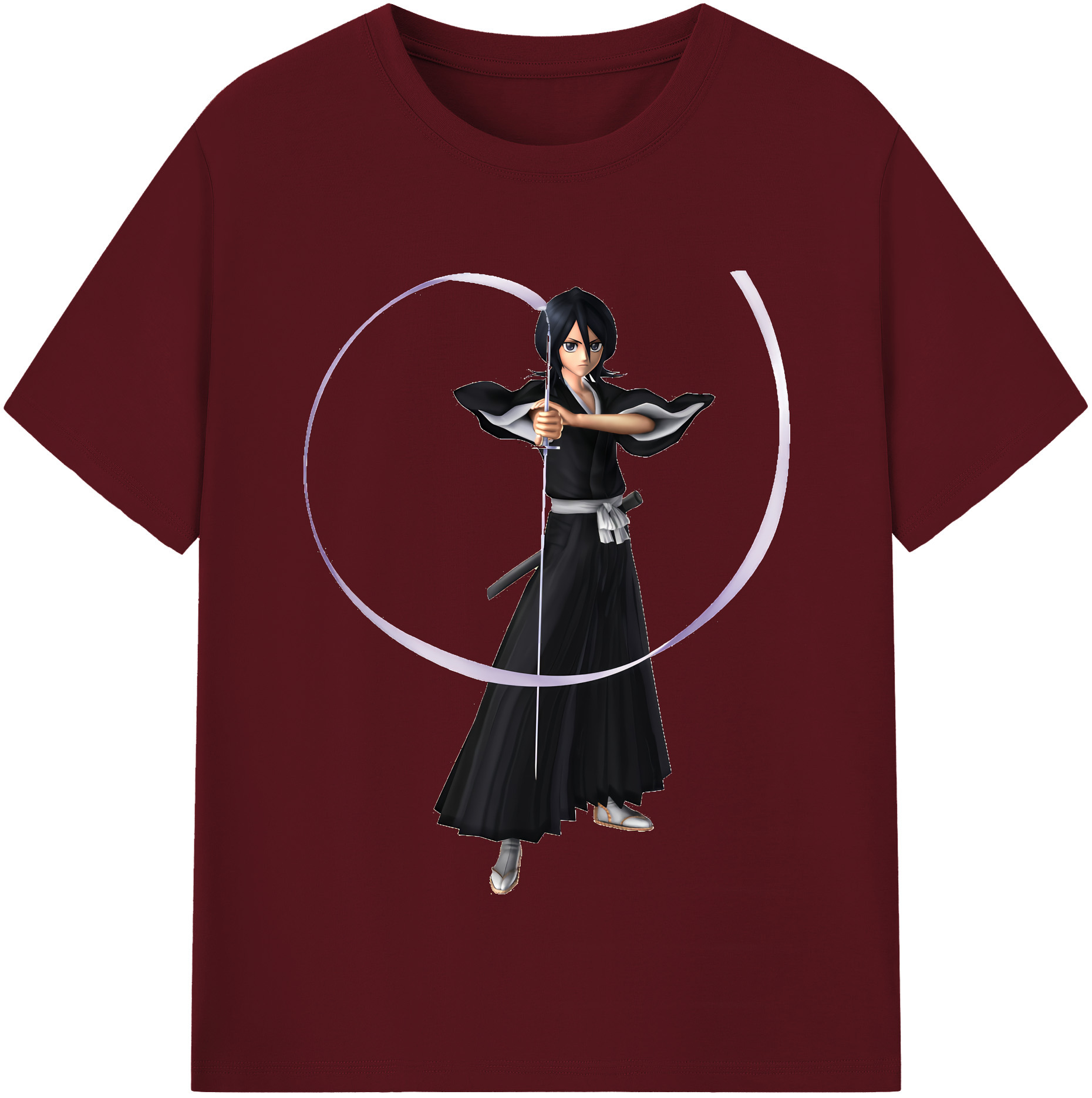 （画像用） ブリーチ 朽木ルキア BLEACH Kuchiki Rukia 綿100％半袖Tシャツ（フロントプリント）